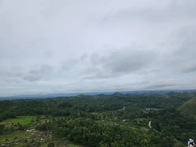 曇り空の下に広がるボホールの不思議な丘陵地帯
