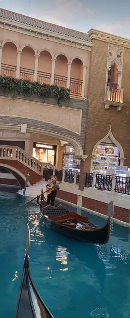The Italian-style scenery of the Venetian resort's indoor waterways.