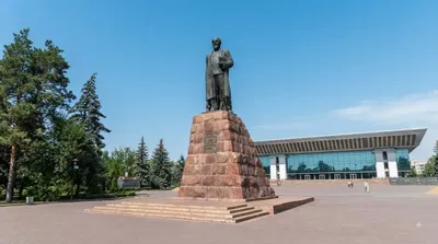 Statue of Abay Kunanbayev in Almaty