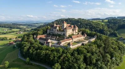 Thorberg Castle with outbuildings