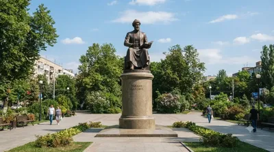 Monument to Nizami Ganjavi in Chișinău