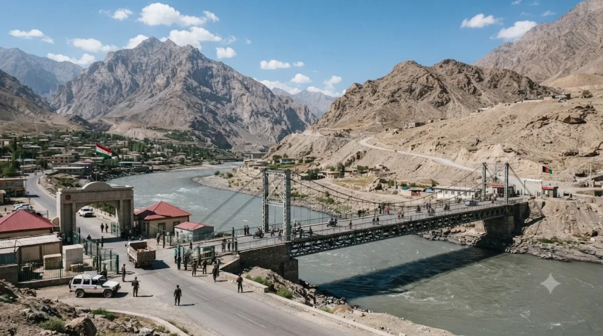 Tajik–Afghan bridge at Tem-Demogan