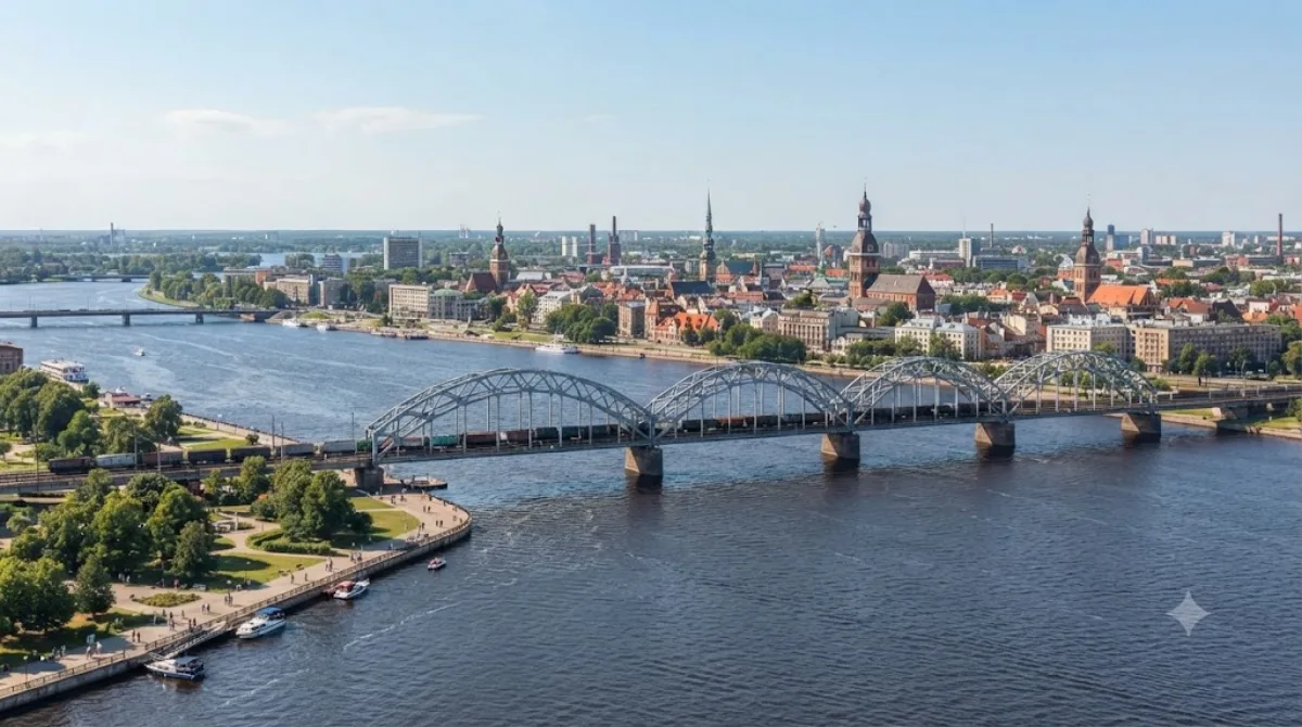 Railway Bridge over Daugava in Riga
