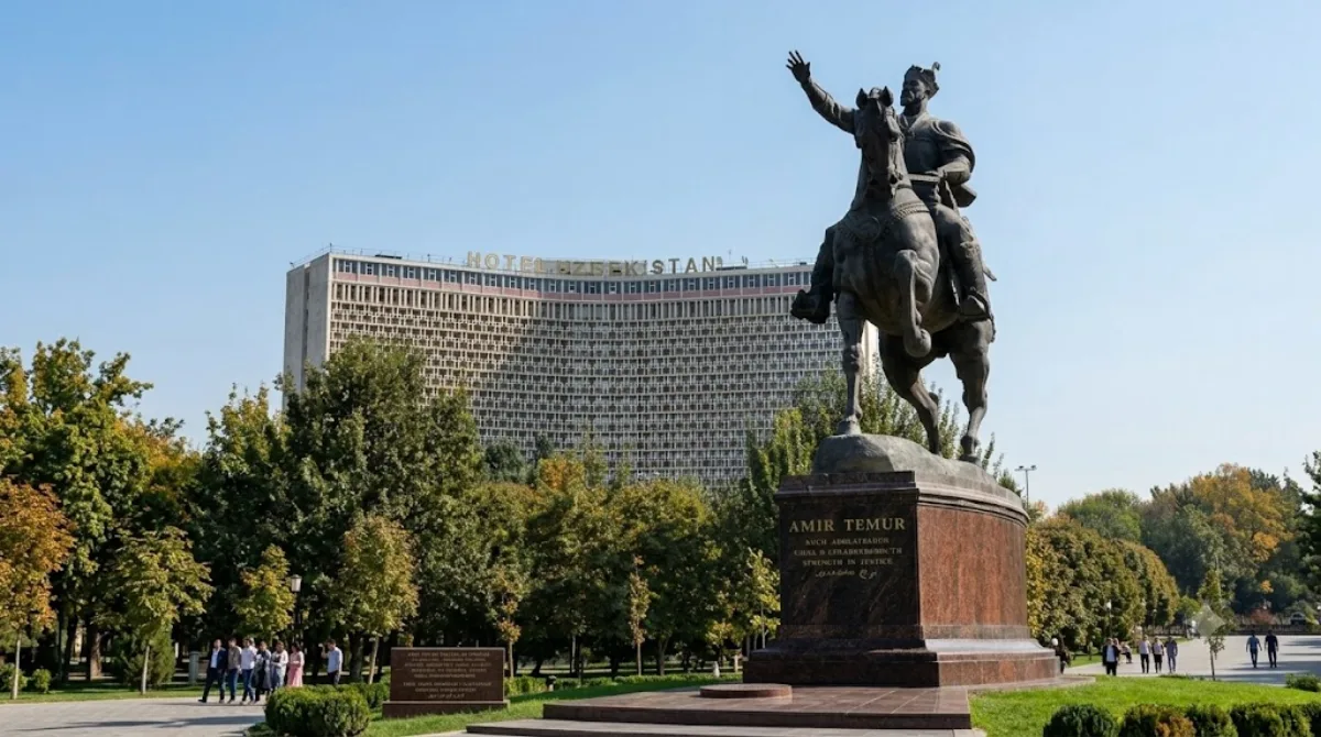 Equestrian statue of Timur in Tashkent